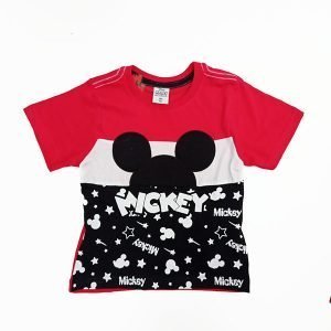 Camiseta Mickey roja-negra