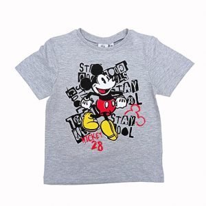Camiseta Mickey manga corta gris
