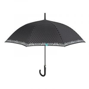 Paraguas mujer negro topos