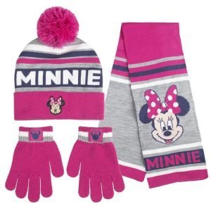 Gorrro, guantes y bufanda Minnie