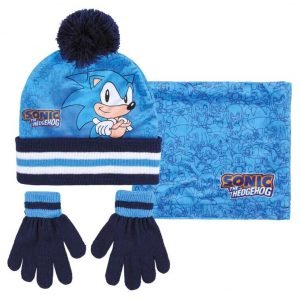 Gorro, guantes y braga cuello Sonic