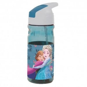 Botella Frozen y Elsa pajita